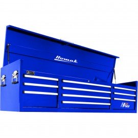 Homak BL02010720 H2PRO Series Top Chest, 72", 10-drawer, blue-