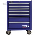 Homak BL04027702 Pro II Series Roller Cabinet, 27", 7-drawer, blue-