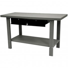 Homak GW00550170 Steel Workbench, 59", 2-drawer-