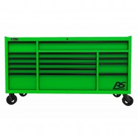Homak LG04072160 RS Pro Series Roller Cabinet, 72", 16-drawer, green-