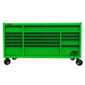 Homak LG04072160 RS Pro Series Roller Cabinet, 72", 16-drawer, green-