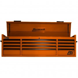 Homak OG02072120 RS Pro Series Top Chest, 72", 12-drawer, orange-