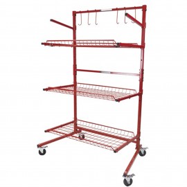 Innovative Tools SSPC-B Parts Cart, SSPC-B lbs Capacity per Shelf, Locking Caster Wheels-
