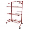 Innovative Tools SSPC-B Parts Cart, SSPC-B lbs Capacity per Shelf, Locking Caster Wheels-