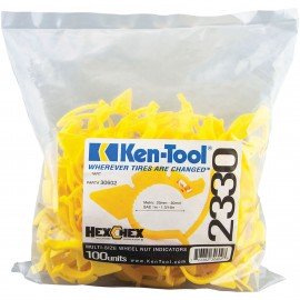 Ken-Tool 30602 Loose Wheel Nut Indicator, 1" to 1-3/16", Yellow-