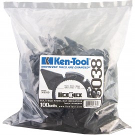 Ken-Tool 30603B Multi-Size Loose Wheel Nut Indicator, 1-3/16" to 1-1/2", Black-