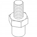 Kiene Diesel K-1280-9 Stud Adapter for K-1280 Axle Shaft Remover, 5/8" - 18-