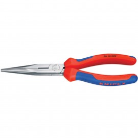 Knipex 2612200 Snipe Nose Side Cutting Pliers, 8", multi-component grips-