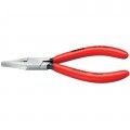 Knipex 3711125 Precision Mechanics Gripping Pliers, 5", flat wide jaws-
