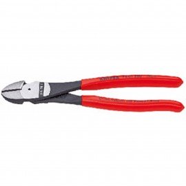 Knipex 7401180 High Leverage Diagonal Cutter, 7", plastic coated handles-