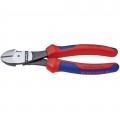 Knipex 7402180 High Leverage Diagonal Cutter, 7", multi-component grips-