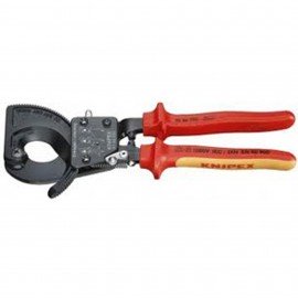 Knipex 9536250 Insulated Ratchet Cable Cutters, 10", 1000 V-