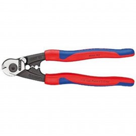Knipex 9562190 Wire Rope Shears, 7.5", with crimping dies-