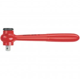 Knipex 9842 Insulated Reversible Ratchet, &amp;frac12;" drive, 10-1/2"-