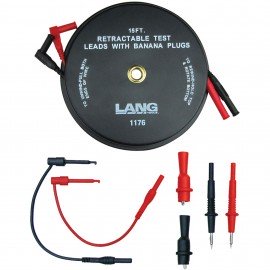 Lang Tools 1176 Retractable Test Leads Set, 7-piece, 15'-