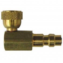 Lang Tools TU-32-24 Right Angle Adapter for International and Ford Power Stroke Diesel Engines, male quick-connect to international schrader-