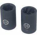 Lisle 13550 Lug Nut Install &amp; Remover Socket Set, 33 mm, &amp;frac34;" Drive-