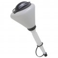 Lisle 19832 Plastic Funnel, 1.6 qt, with lid and spout cap-