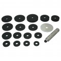 Lisle 24800 Seal Driver Kit, 16 adapters, up to 3-3/8" diameter-
