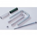 Lisle 57340 Steering Wheel Lock Plate Tool, with standard and metric adapters-