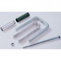 Lisle 57340 Steering Wheel Lock Plate Tool, with standard and metric adapters-