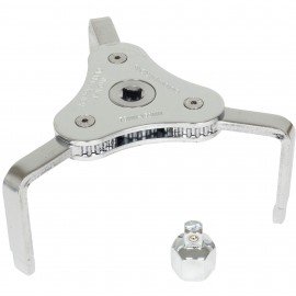 Lisle 63890 Filter Wrench, 73 to 153 mm, 3-jaw with adapter-