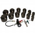 Lisle 69910 Turbo Air System Test Kit, with smoke adapter and 6 pairs of stepped adapters-