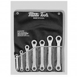 Martin Tools RB7K Ratcheting Box Wrench Set, 7-piece, fractional-