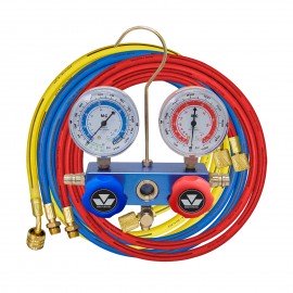 Mastercool 85172 2-Way Aluminum Manifold Gauge Set, less coupler, R134a-