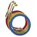 Mastercool 90262-36 Standard Hoses with manual shut-off valve, 36", 1/4 x 1/4″, 3-pack-