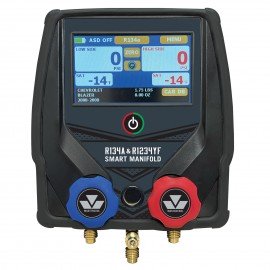 Mastercool 99934 Smart Manifold Gauge, 0 to 725 psi, 4.3" touchscreen, R134a/R1234yf-
