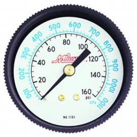 Milton 1189 Pressure Gauge, 0 to 160 psi, 1/8" NPT-