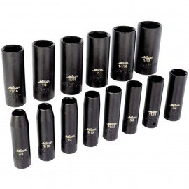 Milton 1300-SS-04 Deep Impact Socket Set, ½" drive, SAE-
