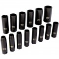Milton 1300-SS-07 Deep Impact Socket Set, ½" drive, 11 to 30 mm-