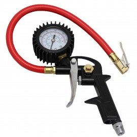 Milton EX0500P Analog Pistol Grip Inflator, 0 to 150 psi, 13" hose-
