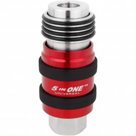 Milton S-1750 Universal Quick-Connect Coupler with Safety Exhaust, ¼" NPTF, 120 psi-