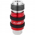 Milton S-1750 Universal Quick-Connect Coupler with Safety Exhaust, ¼" NPTF, 120 psi-