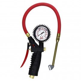 Milton S-576A Analog Inflator Gauge, 0 to 160 psi, 15" hose-
