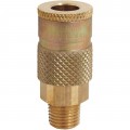 Milton S-786 T-Style Coupler, ¼" MNPT, brass body-