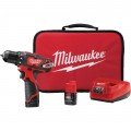 Milwaukee 2407-22 Cordless Drill/Driver Kit, 12 V, 3/8", 275 in-lbs-