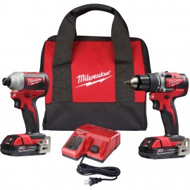 Milwaukee 2892-22CT Drill Driver and Impact Driver Combo Kit, 18 V, Brushless-