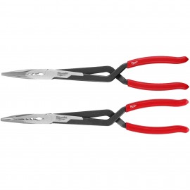 Milwaukee 48-22-6542 Long Reach Pliers Set, 2-pack, straight and 45° nose-