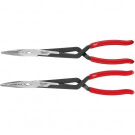 Milwaukee 48-22-6542 Long Reach Pliers Set, 2-pack, straight and 45° nose-