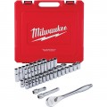 Milwaukee 48-22-9010 Ratchet &amp; Socket Set, ½" drive, 47-piece SAE &amp; Metric-