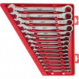 Milwaukee 48-22-9416 Ratcheting Wrench Set, 15-piece, Imperial-