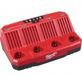 Milwaukee 48-59-1204 M12 Series Four Bay Sequential Charger, 12 V, lithium-ion-
