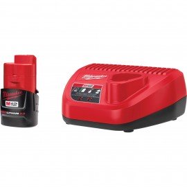 Milwaukee 48-59-2420 Starter Kit, 12 V, 1 battery-