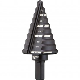 Milwaukee 48-89-9205 Step Drill Bit, 1/4" to 1-3/8", high speed steel-