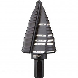Milwaukee 48-89-9212 Step Drill Bit, 7/8" to 1-3/8", black oxide-