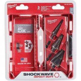Milwaukee 48-89-9257 Step Drill Bit Set, 3-piece, titanium-